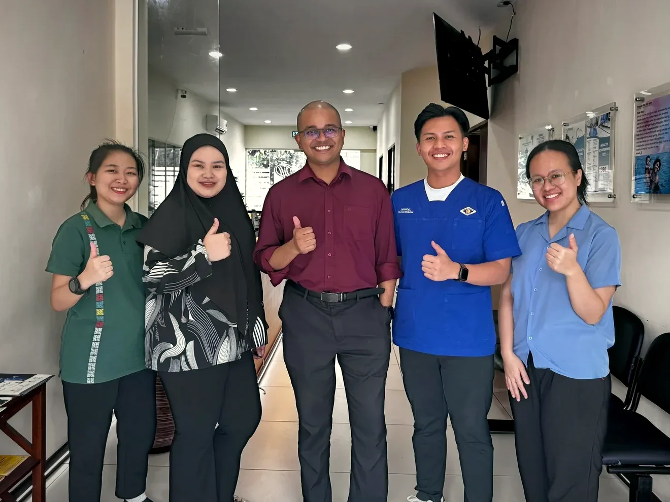 The doctor, nurses and clinic staff at Permai Polyclinics Fortuna