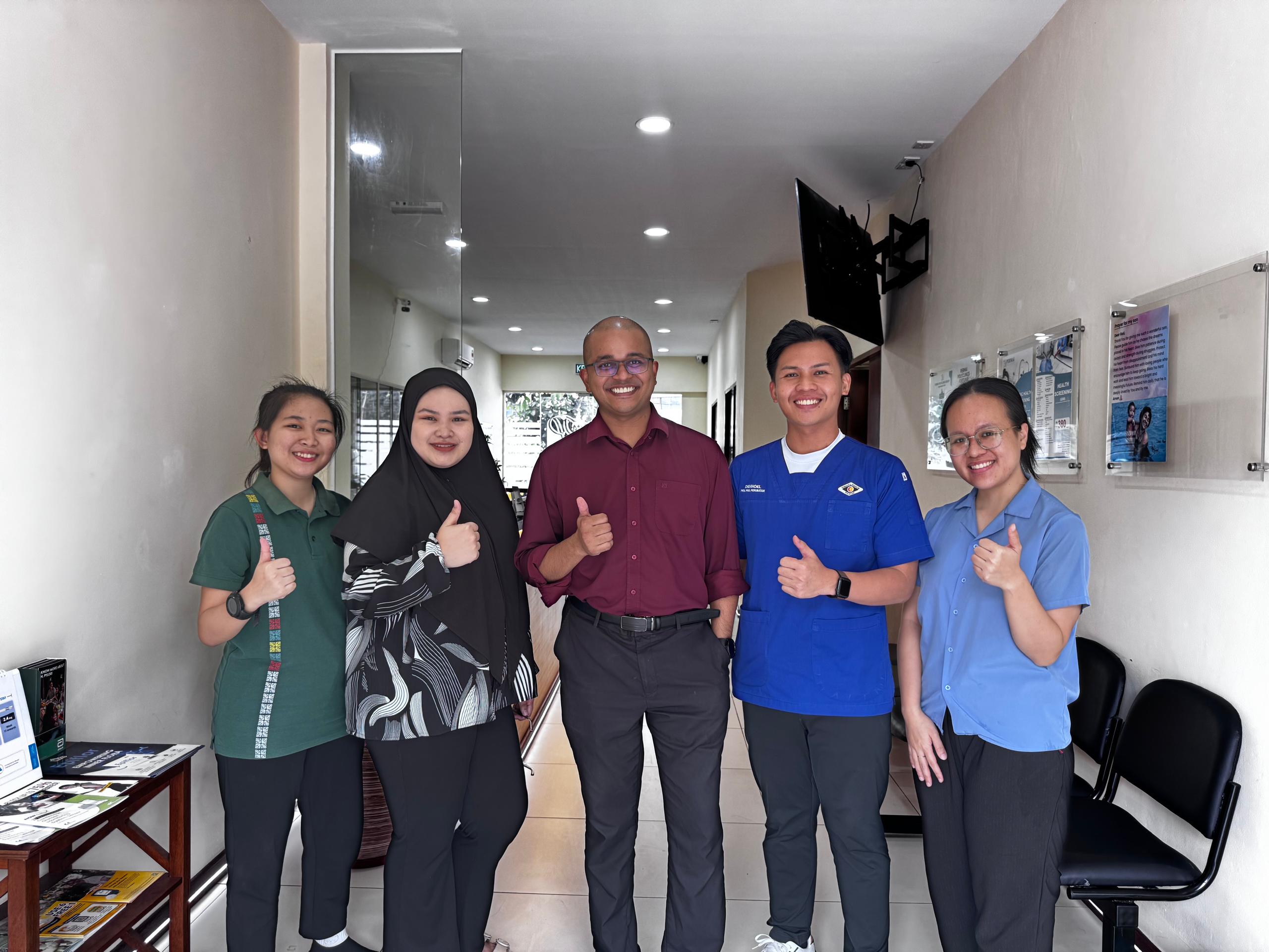The doctor, nursing and clinic team at Permai Polyclinics Fortuna, Kota Kinabalu